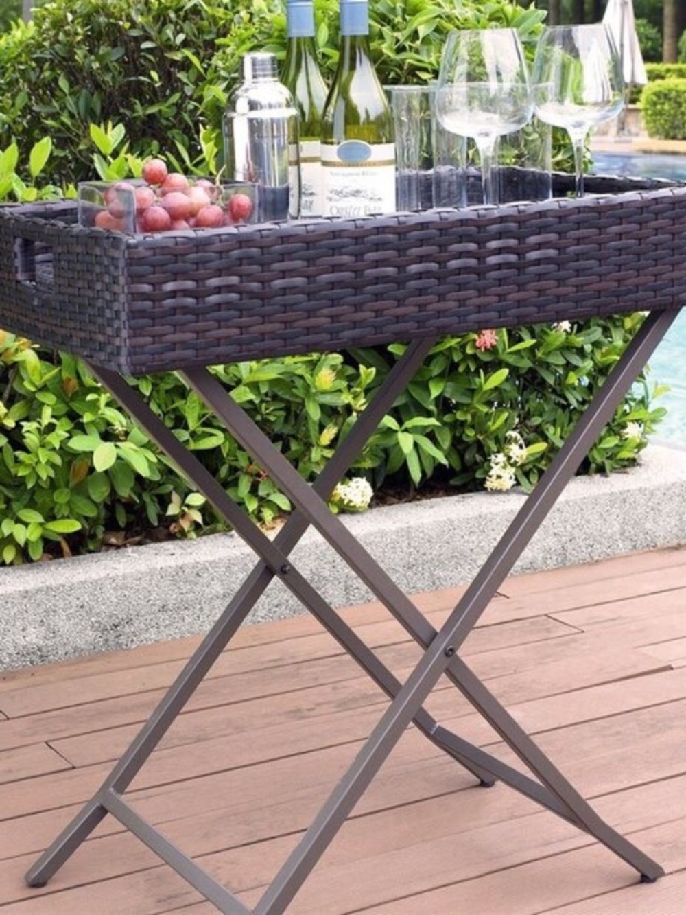 Crosley Palm Harbor Folding Butler Tray Table
